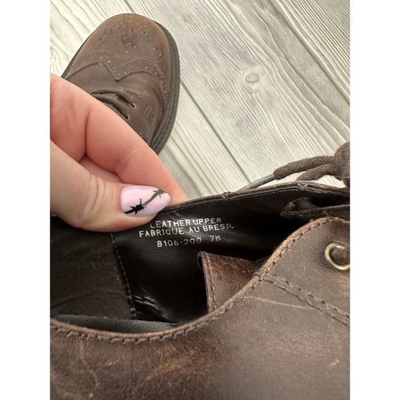 American Eagle Outfitters Vintage Men's Oxford Wingtips Size 7 Leather Preppy - Picture 5 of 9